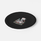 Nurse Skeleton Joke Spaß Halloween Essential T-Sh Pappteller (Schrägansicht)