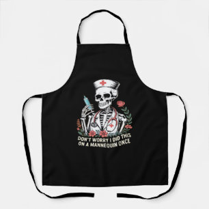 Nurse Skeleton Joke Spaß Halloween Essential T-Sh Schürze