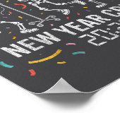 Nurse Skeleton New Year Crew 2026 Funny Er Icu Par Poster (Ecke)