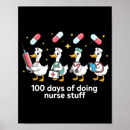 Nurse Skeleton New Year Crew 2026 Funny Er Icu Par Poster (Vorne)