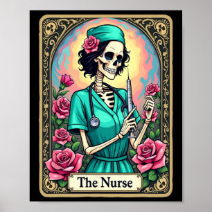 Nurse Skeleton Tarot Card Nurse Nurse Rn L Poster