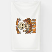 Nurse Skelett Halloween RN Nur Banner (Vertikal)