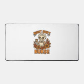 Nurse Skelett Halloween RN Nur Schreibtischunterlage (Vorderseite)