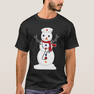 Nurse Snow-Man-Pflege Rn Registered Funny Christm T-Shirt