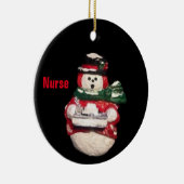 NURSE SNOWMAN COLLECTOR CHRISTMAS KERAMIK ORNAMENT (Rechts)