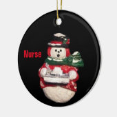 NURSE SNOWMAN COLLECTOR CHRISTMAS KERAMIK ORNAMENT (Links)