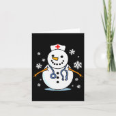 Nurse Snowman Nurse Christmas Karte (Vorderseite)