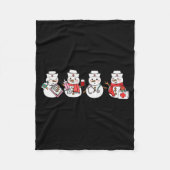 Nurse Snowman Squad Nursing Rn Registered Funny Ch Fleecedecke (Vorderseite)
