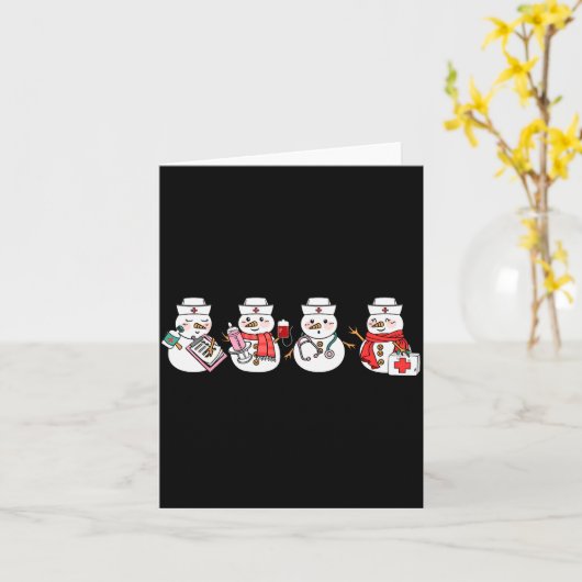 Nurse Snowman Squad Nursing Rn Registered Funny Ch Karte (Gelbe Blume)