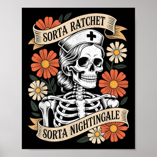 Nurse Sorta Ratchet Sorta Nightingale Skeleton Hal Poster (Vorne)