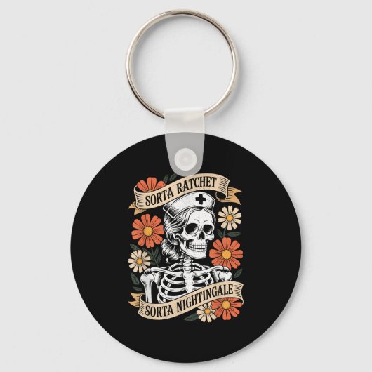 Nurse Sorta Ratchet Sorta Nightingale Skeleton Hal Schlüsselanhänger (Vorderseite)