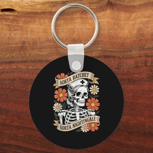 Nurse Sorta Ratchet Sorta Nightingale Skeleton Hal Schlüsselanhänger (Vorderseite)