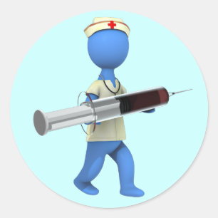 Nurse Spaß Runder Aufkleber