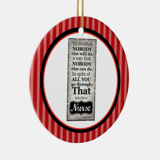 Nurse Sprichwort Ornament (Rechts)