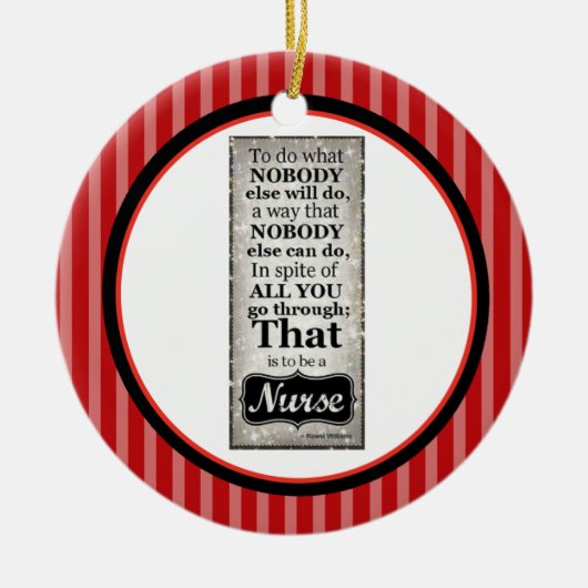 Nurse Sprichwort Ornament (Vorne)