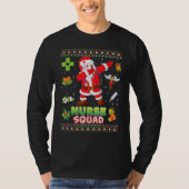 Nurse Squad Dabbing Weihnachtssüßer Ugly m T-Shirt (Vorderseite)
