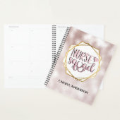 Nurse squad DIY Name Rosa Perlschimmer funkeln Planer (Anzeige)