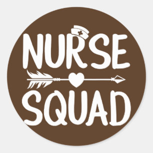 Nurse Squad Nursing Team Healthcare RN LPN CNA Runder Aufkleber