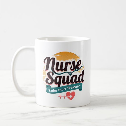 Nurse Squad Ruhe unter Druck Kaffeetasse (Links)