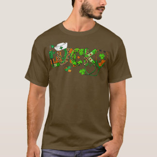 Nurse St Patricks Day EKG Kleeblatt Lucky Nurse T-Shirt