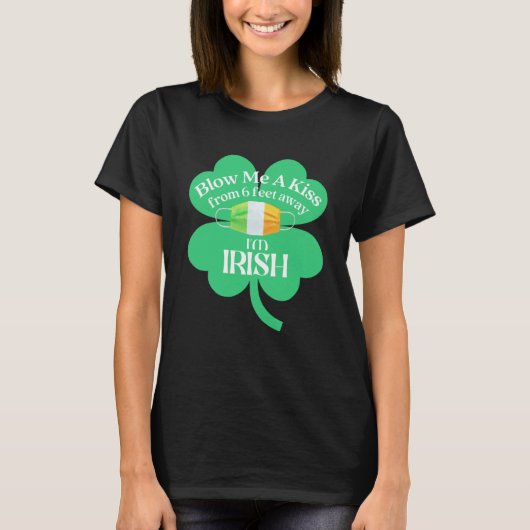 Nurse St Patrick's Day Kiss Me I m Irish Face Mask T-Shirt (Vorderseite)
