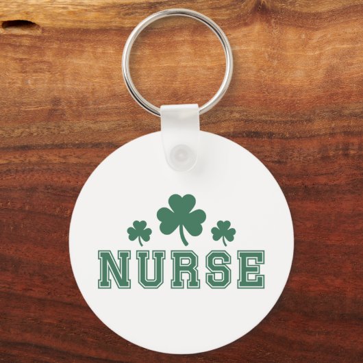Nurse St. Patrick's Day Schlüsselanhänger (Rückseite)