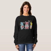 Nurse Stethoscope Bunny Gnome Rabbit Eggs Jagd Sweatshirt (Vorne ganz)