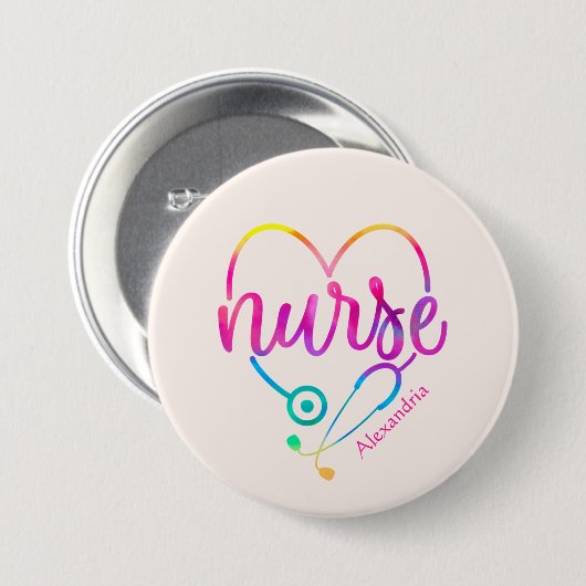Nurse Stethoscope Button (Vorne & Hinten)