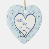 Nurse Stethoscope Christmas Heart Ornament (Rechts)