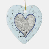 Nurse Stethoscope Christmas Heart Photo Ornament (Rechts)