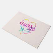 Nurse Stethoscope Fußmatte (Schrägansicht)