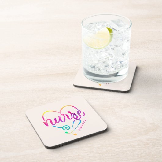 Nurse Stethoscope Getränkeuntersetzer (Rechte Seite)