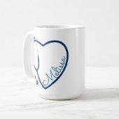 Nurse Stethoscope Heart Blue Coffee Fun Valentine Kaffeetasse (Vorderseite Links)