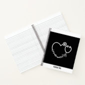 Nurse Stethoscope Heart Moderner Personalisierter  Notizblock (Innenseite)
