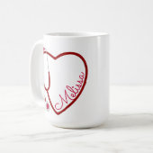 Nurse Stethoscope Heart Red Coffee Fun Kaffeetasse (Vorderseite Links)