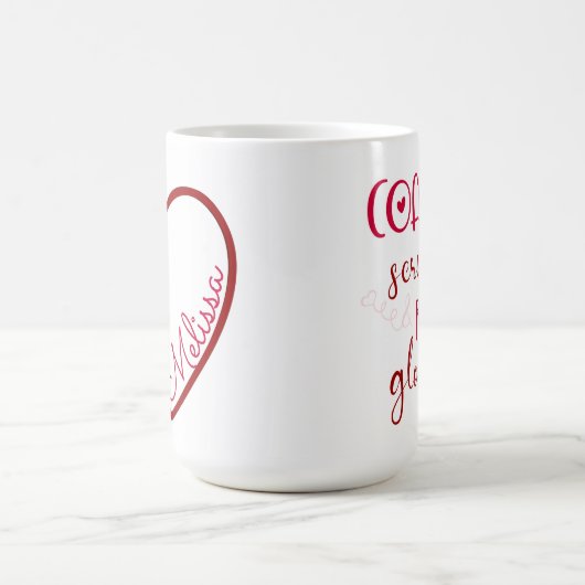 Nurse Stethoscope Heart Red Coffee Fun Valentine Kaffeetasse (Mittel)