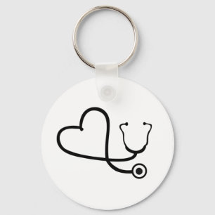 Nurse Stethoscope Heart Schlüsselanhänger
