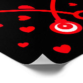 Nurse Stethoscope Heart Valentine's Day Nursing  Poster (Ecke)