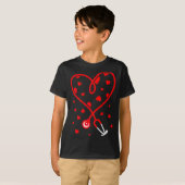 Nurse Stethoscope Heart Valentine's Day Nursing T-Shirt (Vorne ganz)