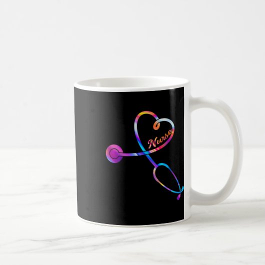 Nurse Stethoscope Heartbeat Ekg Nursing Student Gr Kaffeetasse (Rechts)
