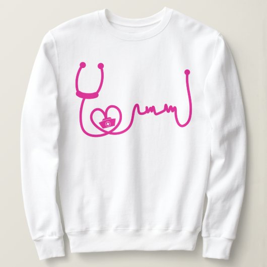 Nurse Stethoscope Heartbeat Sweatshirt (Design vorne)