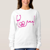 Nurse Stethoscope Heartbeat Sweatshirt (Vorderseite)