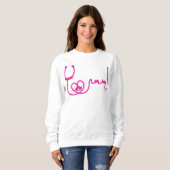 Nurse Stethoscope Heartbeat Sweatshirt (Vorne ganz)