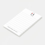 Nurse Stethoscope Medizinischer Personalisierter N Post-it Klebezettel (angewinkelt)