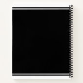 Nurse Stethoscope Modern personalisieren Monogramm Notizblock (Rückseite)