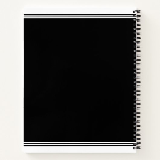 Nurse Stethoscope Modern personalisieren Monogramm Notizblock (Rückseite)