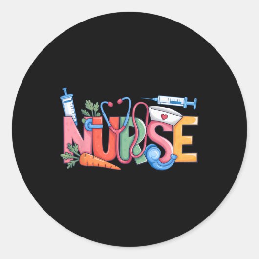 Nurse Stethoscope Niedlich Coquette Bow Stethoscop Runder Aufkleber (Vorderseite)