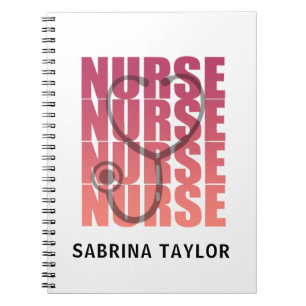 Nurse Stethoscope RN Notizblock
