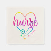 Nurse Stethoscope Serviette (Vorderseite)