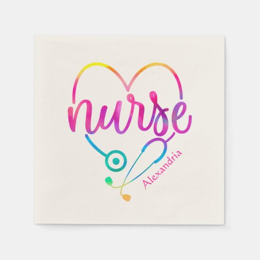 Nurse Stethoscope Serviette (Vorderseite)